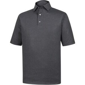 FootJoy Men's Size XLarge Lisle Golf Performance Polo Sport Shirt FJ Black Grey